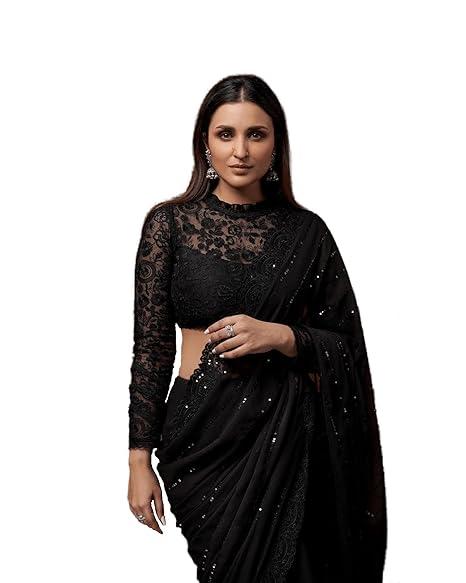 Georgette Saree With Blouse Piece