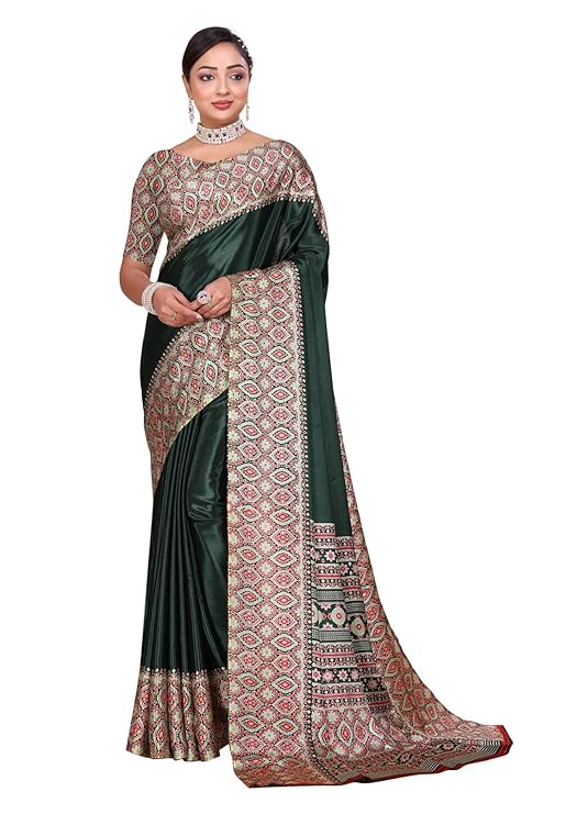 Floral Print Soft Silk Saree For Wedding