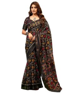 Cotton Printed Saree With Unstitched Blouse Piece