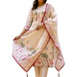 Assam Silk Kurta Pant Set with Printed Dupatta
