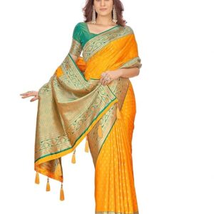 Women's Pure Kanjivaram Silk Saree Banarasi Silk Wedding Sarees